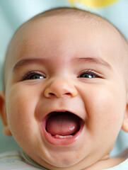  Baby laughing into camera