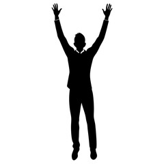 A man silhouette vector illustration on white background 