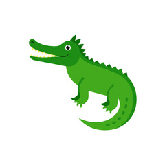 crocodile cartoon isolated on white