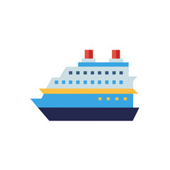 Fototapeta premium cruise ship vector illustration