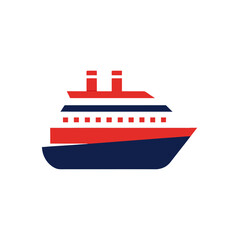 Obraz premium cruise ship vector illustration