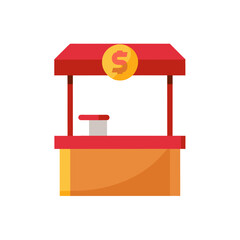 wooden box isolated on white background