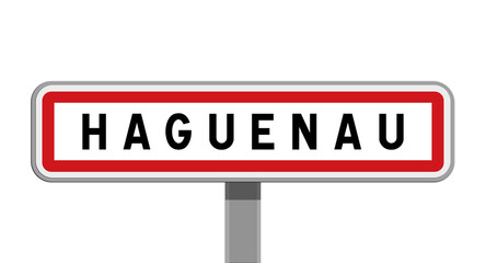 Panneau sur poteau central - Haguenau