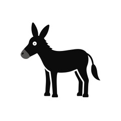 silhouette of a donkey