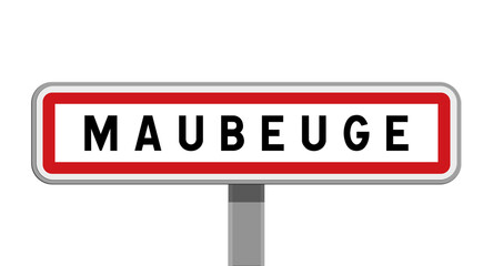 Panneau sur poteau central - Maubeuge