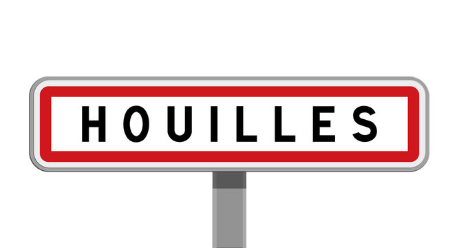 Panneau sur poteau central - Houilles