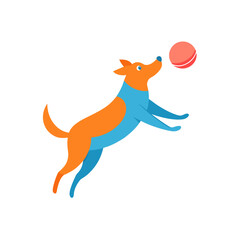 Fototapeta premium red fox with a ball
