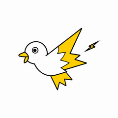 vector illustration of a bird