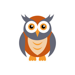 Fototapeta premium owl on white background