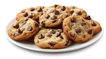 Plate of Chocolate Chip Cookies