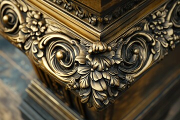 Gold ornate table frame with a classic and luxurious vibe.