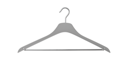 grey hanger for cloths isolated on white background , transparent png 