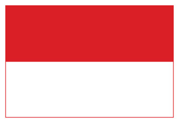 Rectangle Indonesia Flag Asian Country