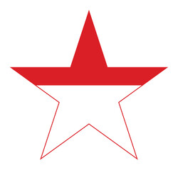 Obraz premium Star Indonesia Flag Asian Country