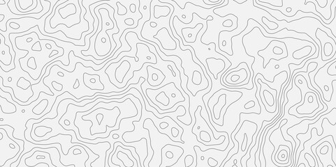 Abstract modern difficult soft black and white topographic wavy stylized map doted line contour topography terrain path concept stroke vector illustration topo background.