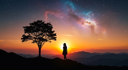 Fototapeta premium Cosmic Solitude AI Generated