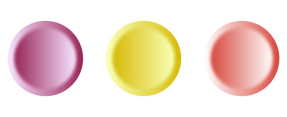 グラフィック　ラウンド　ボタン　アイコン　暖色系