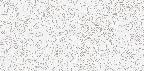 Abstract modern difficult soft black and white topographic wavy stylized map doted line contour topography terrain path concept stroke vector illustration topo background.