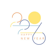 New Year 2026 Horse zodiac sign, flower, lantern, Asian elements,style, on colorful background.