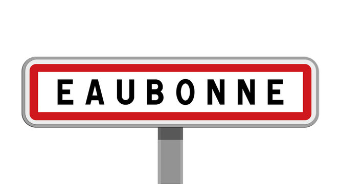 Panneau sur poteau central - Eaubonne