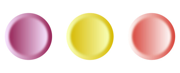 グラフィック　ラウンド　ボタン　アイコン　暖色系