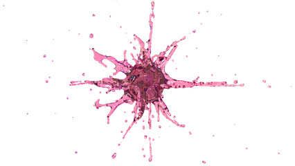 splash of pink liquid