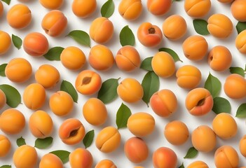 apricots isolated on white background