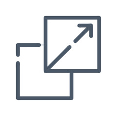 Resize Icon Representing Scalability or Resizing Function Icon Design