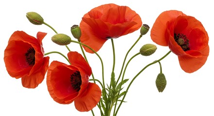 Fototapeta premium Crimson Embrace AI Generated