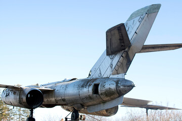 Detail of an old abandoned military plane