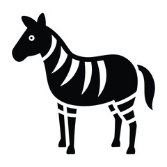 Zebra Wearing T-Shirt Silhouette Vector Illustration – Stylish Animal Art Graphic