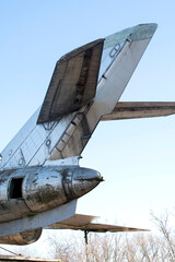 Detail of an old abandoned military plane