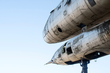 Detail of an old abandoned military plane
