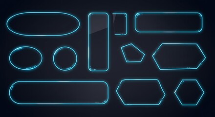 Neon Glass Fragments AI Generated