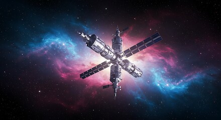 Naklejka premium Celestial Crossroads AI Generated