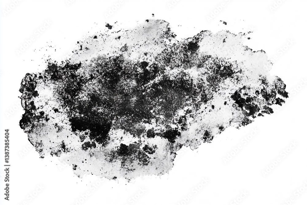 Poster ink blot: an abstract artwork with a unique ink blot. featuring the artistic elements of ink, creati