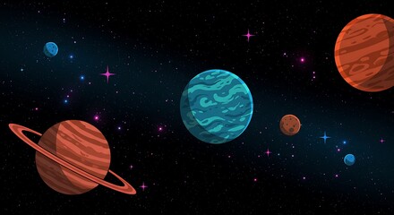 Fototapeta premium Cosmic Cartography AI Generated