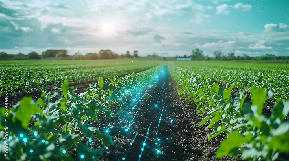 Poster an ai powered system enhancing precision farming by analyzing crop data, ai-assisted growth predicti