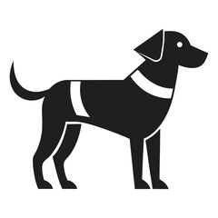 Dog Wearing T-Shirt Silhouette Vector Illustration – Stylish Pet Art on White Background