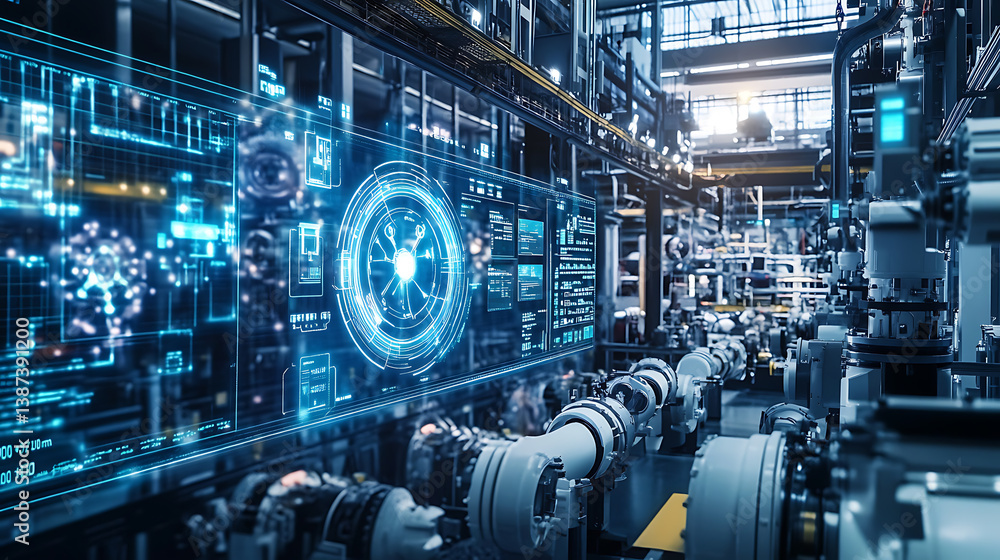 Poster an ai powered system enhancing predictive maintenance by analyzing machinery data, ai-assisted failu
