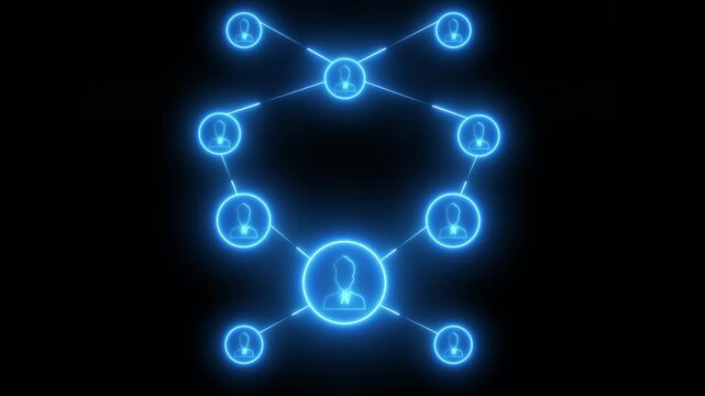 Stakeholders concept for business finance stakeholder investment management. Animated stakeholders icon on virtual screen on transparent background.