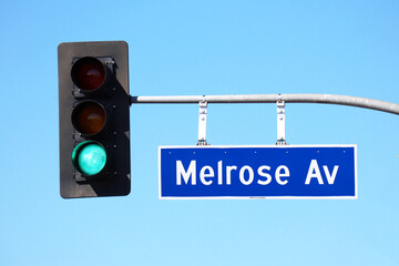 Los Angeles, California: Melrose Avenue sign