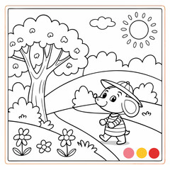 coloring-book-page-vector-illustration 