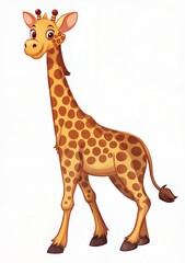 Fototapeta premium giraffe cartoon illustration
