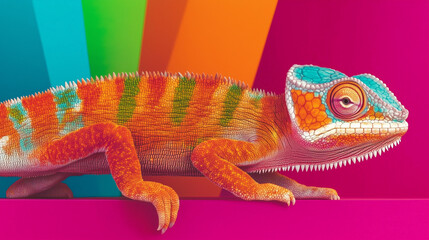 Obraz premium chameleon on a branch