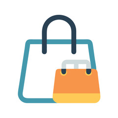 Shopping Bag Representing Purchase or Cart Icon Design