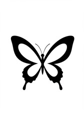 silhouette butterfly wing, a beautiful insect art design