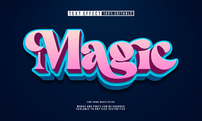 Editable Magic 3D text effect template with a fantasy-inspired font style.
