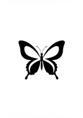 Silhouette butterfly vector art, a delicate insect illustration with intricate wing design
