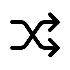 Shuffle Arrows Representing Random or Switch Icon Design